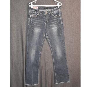 Supplies by Union Bay Women's 10 Flap Jewel Pocket Distressed Denim Jeans